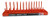 Hansen Global Hansen 1406 1/4" Drive Metric Regular & Deep Socket Holder - Orange