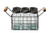 Creative Co-op DA5910 Metal Wire Basket with Glass Jars, Multicolor