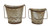 Creative Co-op Distressed Metal Olive Buckets with Handles (Set of 2 Sizes)