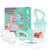 Baby Fruit Feeder Pacifier(2 Pack) - Baby Food Feeder - Infant Fruit Teething Toy for Toddlers Pacifier, Feeder, Teether with 6 PCS Silicone Pouches (Cyan)