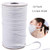 Braided Elastic Band, BENBO 120 Yards Length 1/4" Width White Elastic String Cord Elastic Rope Heavy Stretch High Elasticity Knit Elastic Spool for Sewing Crafts