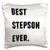 3dRose pc_213396_1 Best Stepson Ever Black Letters on a White Background Pillow Case, 16" x 16"