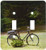3dRose lsp_203167_2"Bicycle on lawn Double Toggle Switch