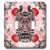 3dRose lsp_220391_2 Black and Pink Skull with Strawberries and Swirly Scrolls Double Toggle Switch, Multicolor