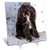3dRose LLC Black and White Toy Poodle Desk Clock, 6 by 6-Inch