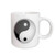 3dRose Black and White Yin and Yang Sign Ceramic Mug, 15-Ounce