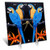 3dRose LLC Blue Gold Macaws 6 by 6-Inch Desk Clock