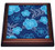 3dRose trv_203418_1 Blue Hawaiian Hibiscus Pattern Trivet with Ceramic Tile, 8" x 8", Brown