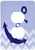 3dRose lsp_165790_6 Blue Nautical Boat Anchor on Chevron Pattern Light Switch Cover