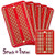 ElectroCookie Prototype PCB Solderable Breadboard for Arduino and DIY Electronics Projects, Gold-Plated (5 Pack + 1 Mini Board, Red)