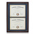 ELSKER&HOME Double Document/Photo Wood Frame-Made for Certificates&Diploma for Two 8.5x11 Inch with Mat or 13.5x20 Inch Without Mat for Document Certificate (Double Mat, Navy Blue Mat with Golden Rim)