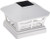 Garden Sun Light Solar Powered Post Cap Light for 5"x5" PVC Posts (White)