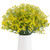 BOMAROLAN Artificial Baby Breath Flowers Fake Gypsophila Bouquets 12 Pcs Fake Real Touch Flowers for Wedding Decor DIY Home Party (Yellow)