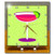 3dRose dc_57116_1 Bright Pink Margarita in Glass with Lime Green Background Desk Clock, 6 by 6-Inch