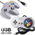 [USB Version] 2 Pack USB Classic Controller, iNNEXT USB N64 & SNES Controller Joystick for Windows PC MAC Linux Raspberry Pi 3 Sega Genesis Higan (Gray)