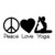 Peace Love Yoga Girl Vinyl Decal Sticker | Cars Trucks Vans SUVs Windows Walls Cups Laptops | Black | 5.5 Inch | KCD2370