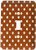 3dRose lsp_35548_1 Polka Dot Print Single Toggle Switch, Brown/White/Green