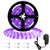 Onforu 16.4ft LED UV Black Light Strip Kit, 12V Flexible Blacklight Fixtures with 300 Units UV Lamp Beads, Non-Waterproof for Indoor Fluorescent Dance Party, Stage Lighting, Body Paint