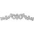 Ekena Millwork ONL25X05X01DU 25-Inch W X 5 1/2-Inch H X 1 3/8-Inch P Dublin Center with Scrolls Onlay