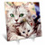 3dRose Cats Desk Clock, 6 by 6-Inch