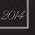 Creative Converting 16 Count Glitz 2014 Beverage Napkins, Black