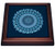 3dRose trv_31690_1 Cerulean Blue Floral Mandala on French Blue Background Trivet with Ceramic Tile, 8 by 8", Brown