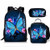 doginthehole Butterfly Printed School Bag One Set Backpack+Lunch Bag+Pencil Bag