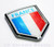 France Flag Emblem Chrome Car French Decal Sticker 3D Badge