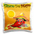 3D Rose Cinco De Mayo Pepper Orange Background Design Pillowcase, 16" x 16"