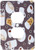 3dRose lsp_172131_6 Coffee Lover Pattern Brown Light Switch Cover