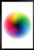 Color Wheel CMYK ROYGBIV Rainbow Spectrum Chart Black Wood Framed Art Poster 14x20