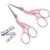 Embroidery Scissors Stork Craft Shears Small Sharp Scissor 2 Pack for Embroidery, Crafting, Art Work, Thread Snips and Needlework (Pink)