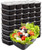Food Containers Meal Prep Containers - 40 Pack Plastic Food Containers with Lids Food Prep Containers for Meal Prepping Plastic Food Storage Containers with Lids Plastic Containers (25 Ounce)