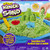 Kinetic Sand Sandbox Playset with 1lb of Green and 3 Molds for Ages 3 and up