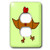 3dRose LLC lsp_10793_6 Cute Brown Chicken Dance with Green Background 2 Plug Outlet Cover