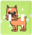 3dRose lsp_31201_2 Cute Brussels Griffon Cropped Ears Green with Pawprints Toggle Switch, Multi-Color
