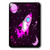 3dRose LLC lsp_12155_1 Cute Purple Girl Cute Rocket Ship In Space Single Toggle Switch