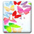 3dRose lsp_101453_2 Cute Red, Pink Green, and Blue Flying Butterflies Double Toggle Switch, Multicolor