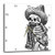 3dRose DPP_110541_1 Day of The Dead Skeleton Wall Clock, 10 by 10-Inch