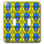 3dRose lsp_28889_2 Day of the Dead Día de los Muertos Sugar Skull Print Blue Yellow Toggle Switch