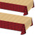 Lumberjack Party Supplies - Red and Black Buffalo Plaid & Wood Plastic Table Cover, 54" x 84" (2 Pack)