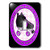 3dRose lsp_28510_1 Derby Chicks Roll With It Purple Black Roller Skate Toggle Switch