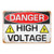 Tin Sign -Danger HIGH Voltage- Vintage Style Bar Pub Garage Hotel Diner Cafe Home Iron Mesh Fence Farm Supermarket Mall Forest Garden Door Wall Decor Art (8"x12")