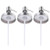 TOPBATHY 3PCS Lids Dispenser Pump Mason Jar Soap Lotion Dispenser Pumps (Silver)