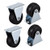 uxcell 1.25 Inch Fixed Casters Wheels Rubber Top Plate Mounted Caster Wheel, 66lb Total Capacity, 4 Pcs