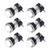 uxcell Game Push Button 33.5mm Round 12V LED Illuminated Push Button Switch with Micro Switch for Arcade Video Games White 6pcs