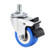 uxcell Swivel Caster Wheels PU Caster 2 Inch Dia Blue Wheel M12 x 20mm Threaded Stem with Brake, 132lb Capacity