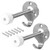 uxcell Door Stopper Stop Bumper Wall Protector Sound Dampening Wall Mount w Rubber Tip 100mm Long 2pcs