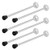 uxcell Door Stopper Stop Bumper Wall Protector Sound Dampening Wall Mount w Rubber Tip 296mm Long 6pcs