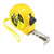 uxcell 5M Long Measuring Tape Plastic Round Case Retractable Measure Tape 25mm Yellow